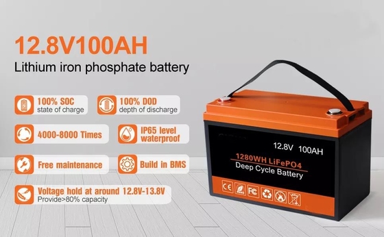 12kg Diepe de Cyclusbatterij van de Zonne-energieaccu UN38.3 100AH 12V LiFePO4