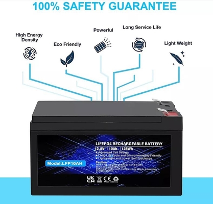 12.8V 10Ah lithiumfosfaatbatterij Ingebouwde LiFePO4 oplaadbare batterij
