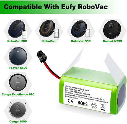 RoboVac Stofzuiger Lithium Batterij 11S 15C 15T 14.4V 2800mAh Li Ion Batterij