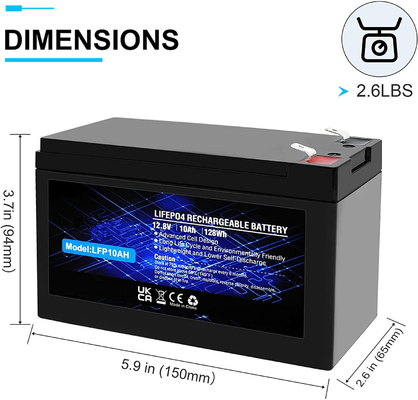 LFP Lithium Fosfaat Oplaadbare Batterij IP67 12.8V 100Ah LiFePO4 Batterij