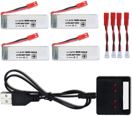 U818A U817 lithium-polymeerbatterij 3.7v 500mah Lipo-batterij met X4-oplader