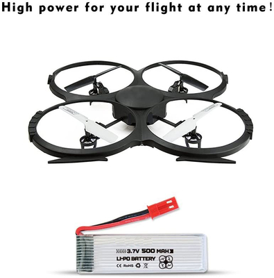 U818A U817 lithium-polymeerbatterij 3.7v 500mah Lipo-batterij met X4-oplader