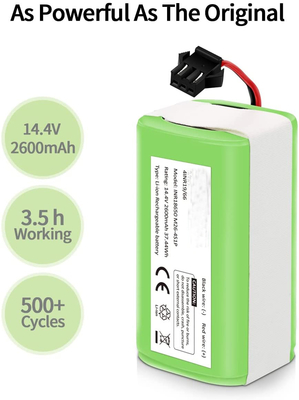 14,4 V 2600 mAh Li-ionbatterij 15C A800 oplaadbare vervangende batterij