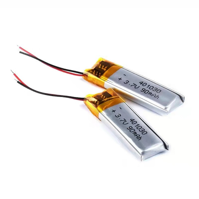 1S1P lithium-polymeerbatterij 90 mAh 3,7 V rechthoekige lithium-ionbatterij