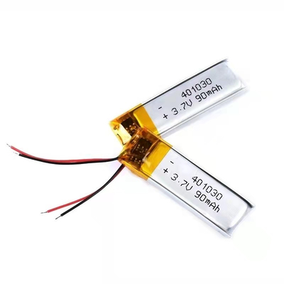 1S1P lithium-polymeerbatterij 90 mAh 3,7 V rechthoekige lithium-ionbatterij