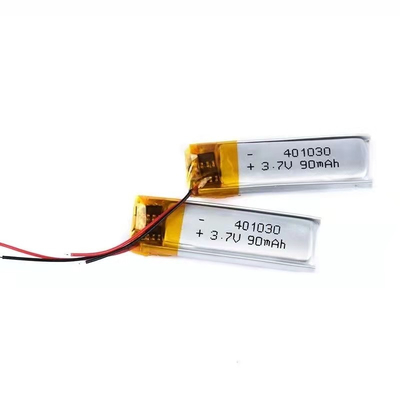 1S1P lithium-polymeerbatterij 90 mAh 3,7 V rechthoekige lithium-ionbatterij
