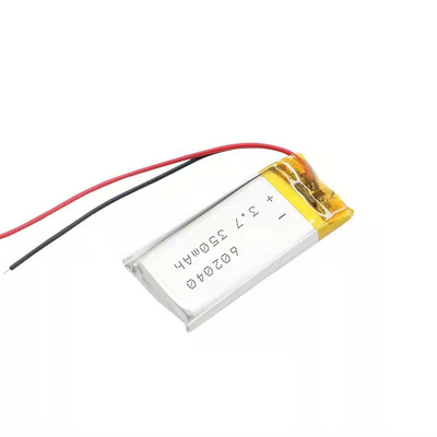 3.7v 500mAh Li-lithiumpolymeerbatterij 0.35A niet oplaadbaar met draad
