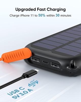Echte draagbare handslinger Solar Power Bank Station 26800mAh NCM