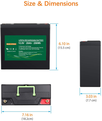 24v 12v 100ah / 36v 20ah / 48v 20ah LiFePO4 lithiumbatterij voor zonne-opslag